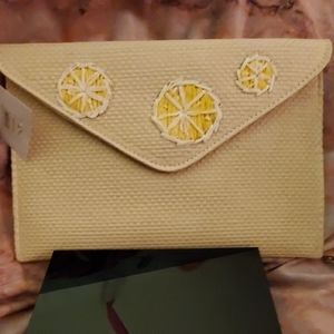 Color play have fun with color clutch lemon on tan
